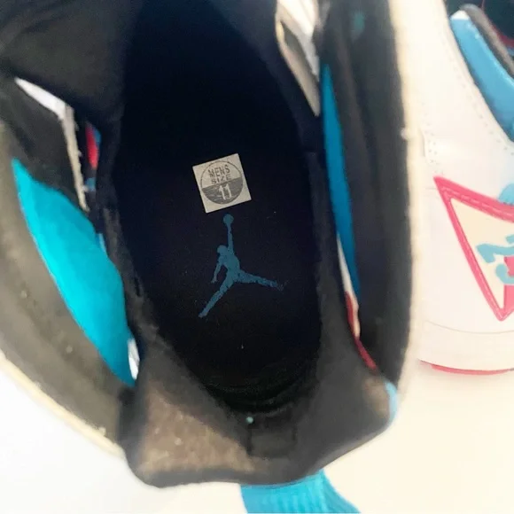 Jordan 7 Size 11 Retro Orion 2011 White & Blue 304775 105 Mid Top Sneakers Mens - Picture 4 of 8